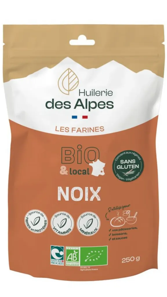 [FAR250NOI-BIO] Farine de noix BIO (Gamme Magasins Bio)